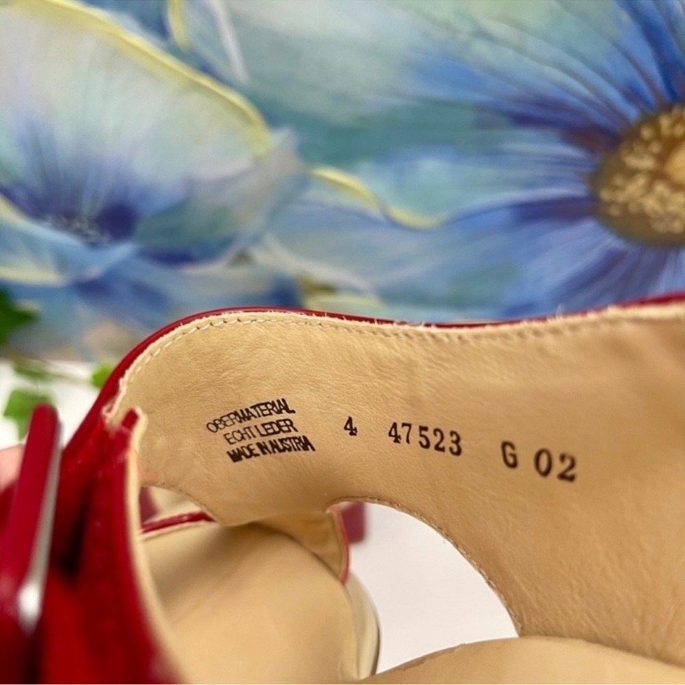 New Paul Green Patent Tanya Slingback Sandal in Red Patent Size 4 / US 6.5 - Picture 8 of 11